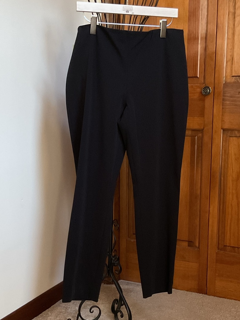 Black Women’s Tailored Straight-Leg Pants, 14